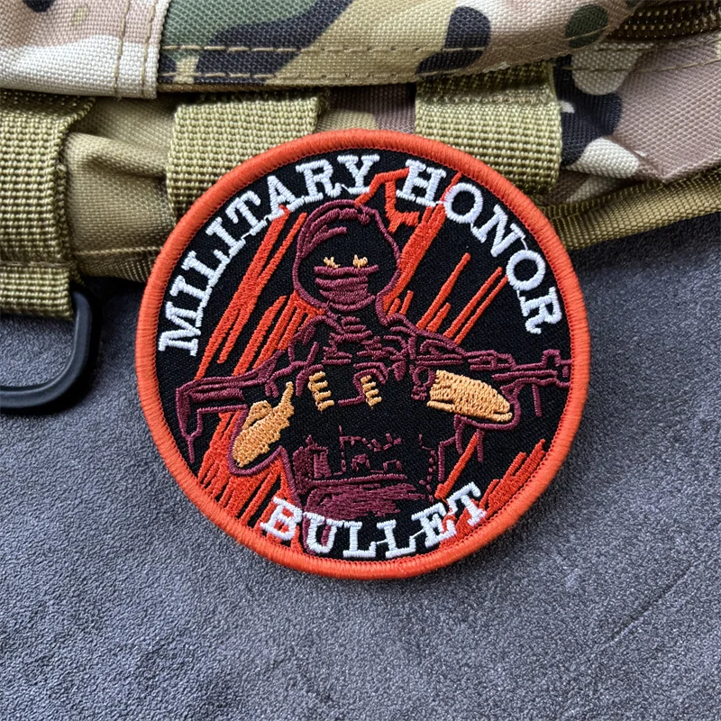 Parche impreso de soldado militar para ropa, insignia de moral, parches tácticos con gancho, accesorios para mochila, pegatinas - imagen 5