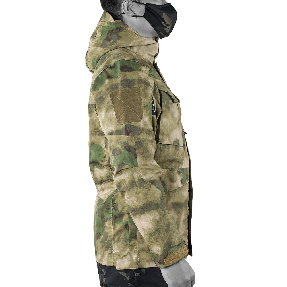 Gabardina táctica M65 abrigo de camuflaje traje de asalto impermeable y resistente al viento al aire libre AT-FG ruinas verde - imagen 2