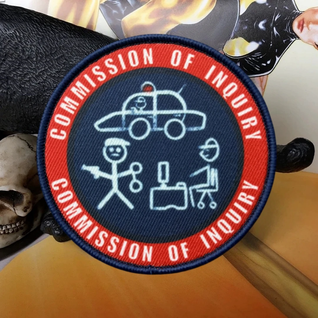 Parches de gancho y bucle impresos de la Comisión de Consulta para ropa insignia de moral táctica pegatina decorativa de mochila militar personalizada - imagen 4