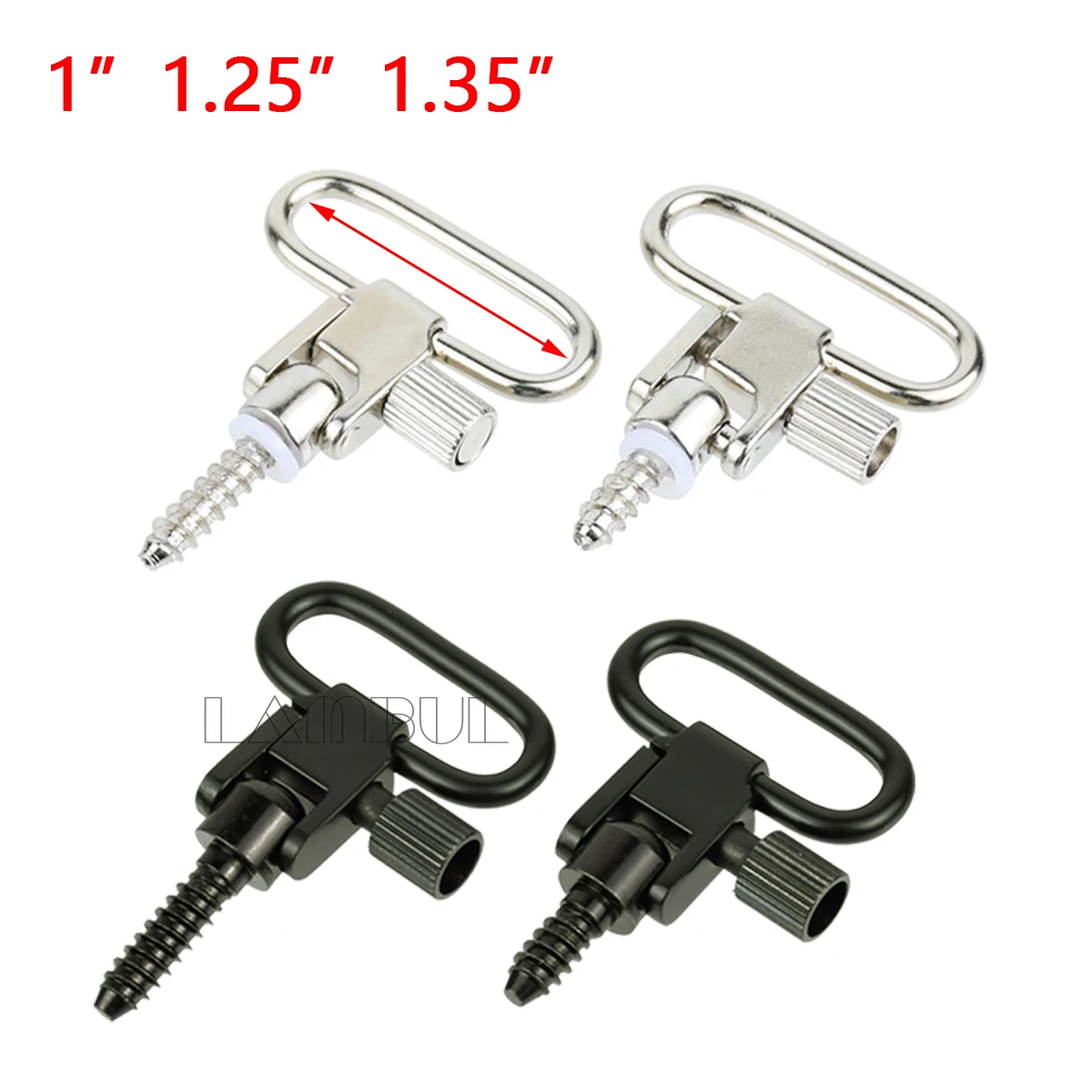 Correa táctica QD de acero inoxidable de 1/1, 25/1,35 pulgadas, hilo de anillo, eslinga desmontable rápida, Rifle giratorio, juego de guerra Airsoft, deportes al aire libre - imagen 4