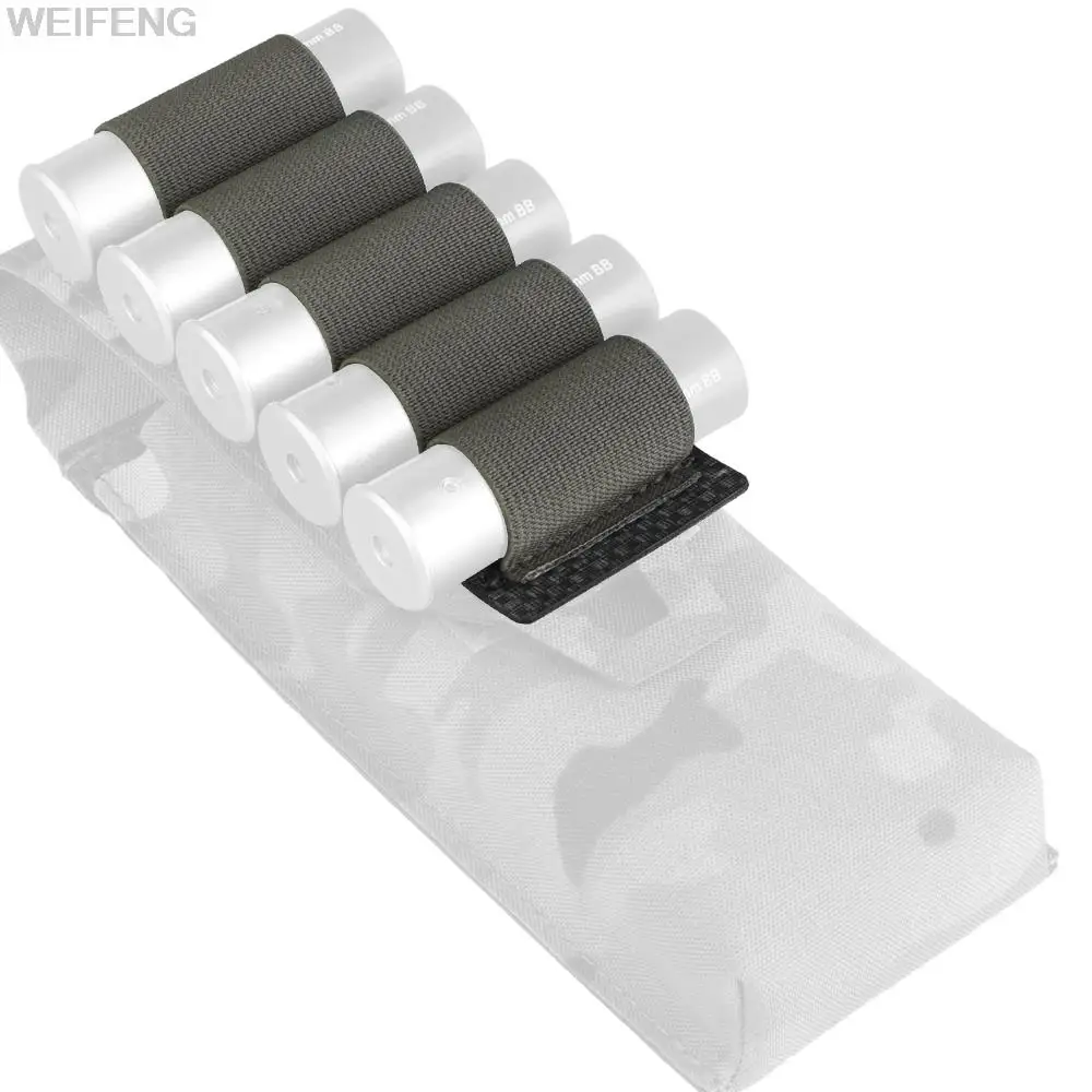 Bolsa militar de munición para escopeta, soporte de carcasa, sistema Molle de bala, portador de cartucho, accesorios para pistola de caza, 5 rondas - imagen 2
