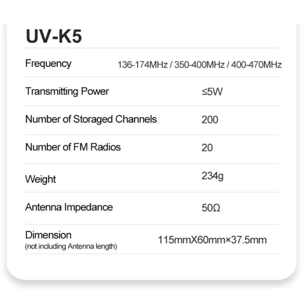 Anysec- intercomunicador de banda cruzada UV-K5, 136-174MHz/350-400MHz/400-470MHz, con réplica de Radio inalámbrica, codificador de Radio FM/DTMF - imagen 4