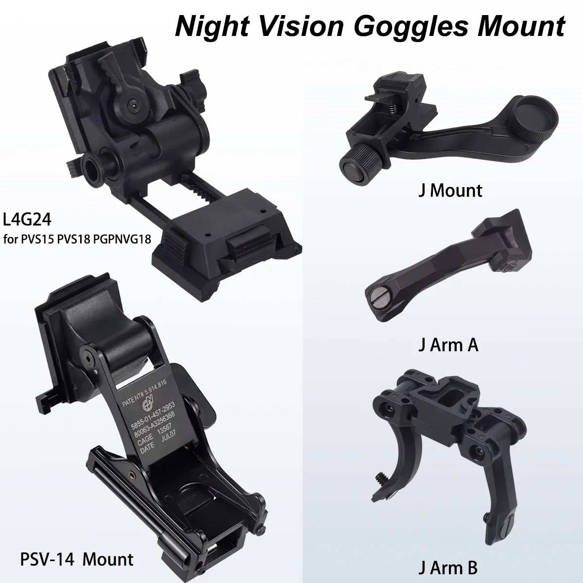 Helmet Parts NVG Mount for Mount Rhino Arm for Hunting Airsoft  PSV-7 PSV-14 Night Vision Goggles Mount - imagen 2