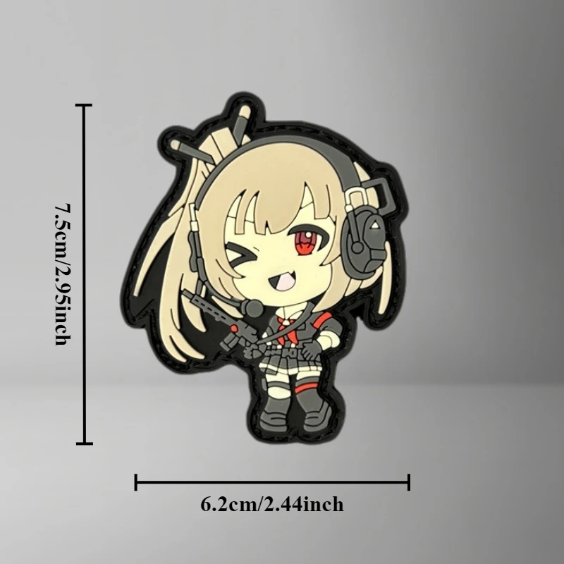 Parche táctico de PVC 3D para chica dulce, insignia de moral, parche militar con gancho, pegatinas para brazalete de mochila para ropa - imagen 4