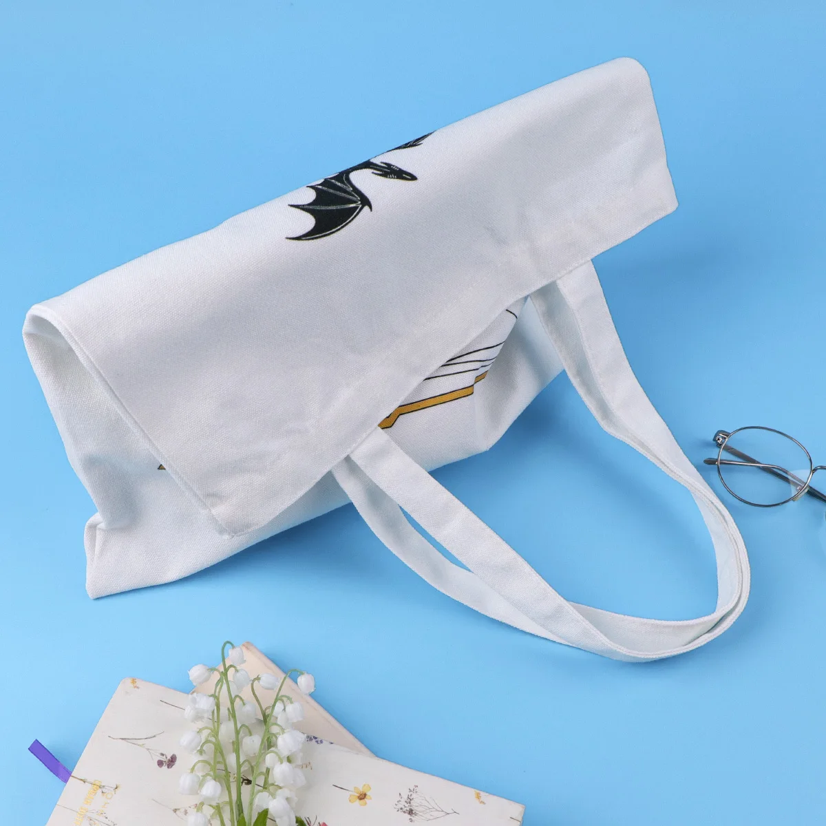 Bolso de lona de dragón, bolso de mano plegable, organizador de almacenamiento portátil, bolso de compras para mujer, bolso de hombro de colegio - imagen 2