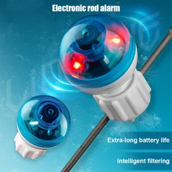 1/2 Uds alarma de caña de pescar alarma de mordedura inteligente caña de pescar de mar luz LED sensible para pesca nocturna indicador de alarma aparejos de pesca