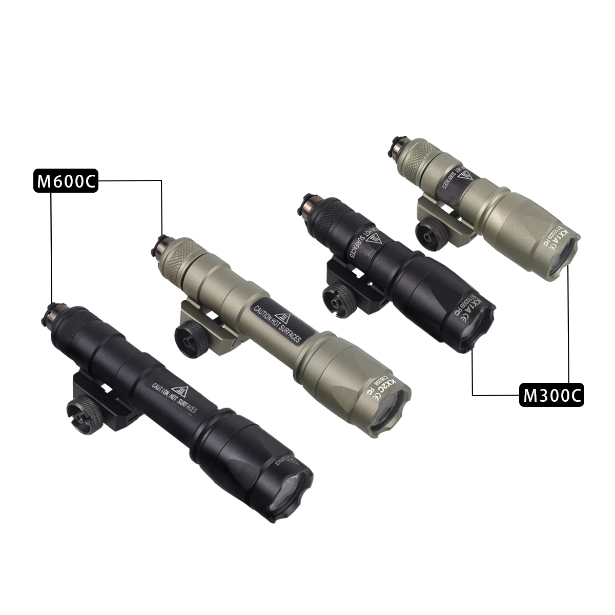 Linterna táctica Surefire M300 M600 con unidad AXON, interruptor de presión remoto de doble función, compatible con luz Airsoft de caza con riel de 20mm - imagen 5