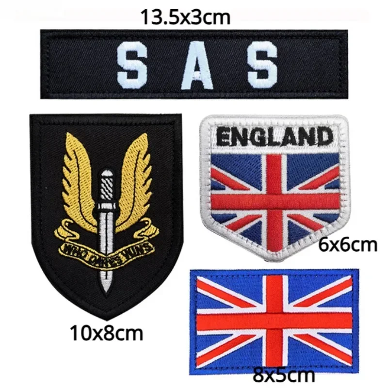 Parche táctico de brazo bordado bandera de Inglaterra SAS servicio - imagen 5