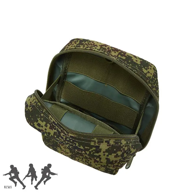 Bolsa táctica de camuflaje MOLLE para acampar al aire libre, bolsa de almacenamiento de emergencia de supervivencia, pequeño hombre verde ruso, EMR - imagen 5