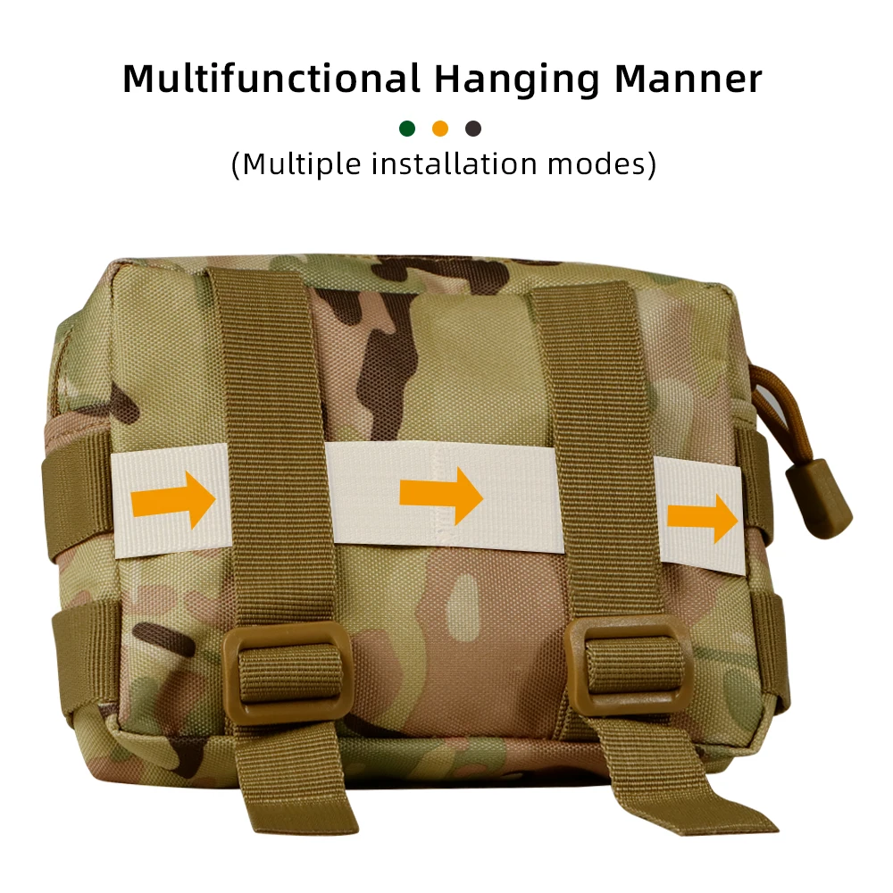 Bolsas BOOIU Molle, bolsa táctica de administrador, bolsa compacta EDC para dispositivos de utilidad, bolsa de equipo, accesorio de transporte, cinturón, riñonera colgante - imagen 3