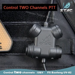 Z-TAC Adaptador PTT doble Baofeng UV-82 Airsoft