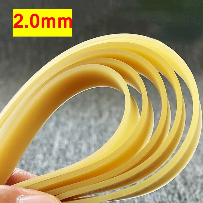 Potente banda elástica plana de goma resistente de 2MM para tirachinas, catapulta, cinta de látex, accesorio de repuesto, herramientas de caza al aire libre - imagen 3