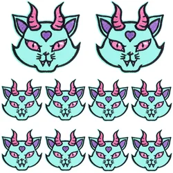 Parche termoadhesivo bordado fantasma de gato – Infantil