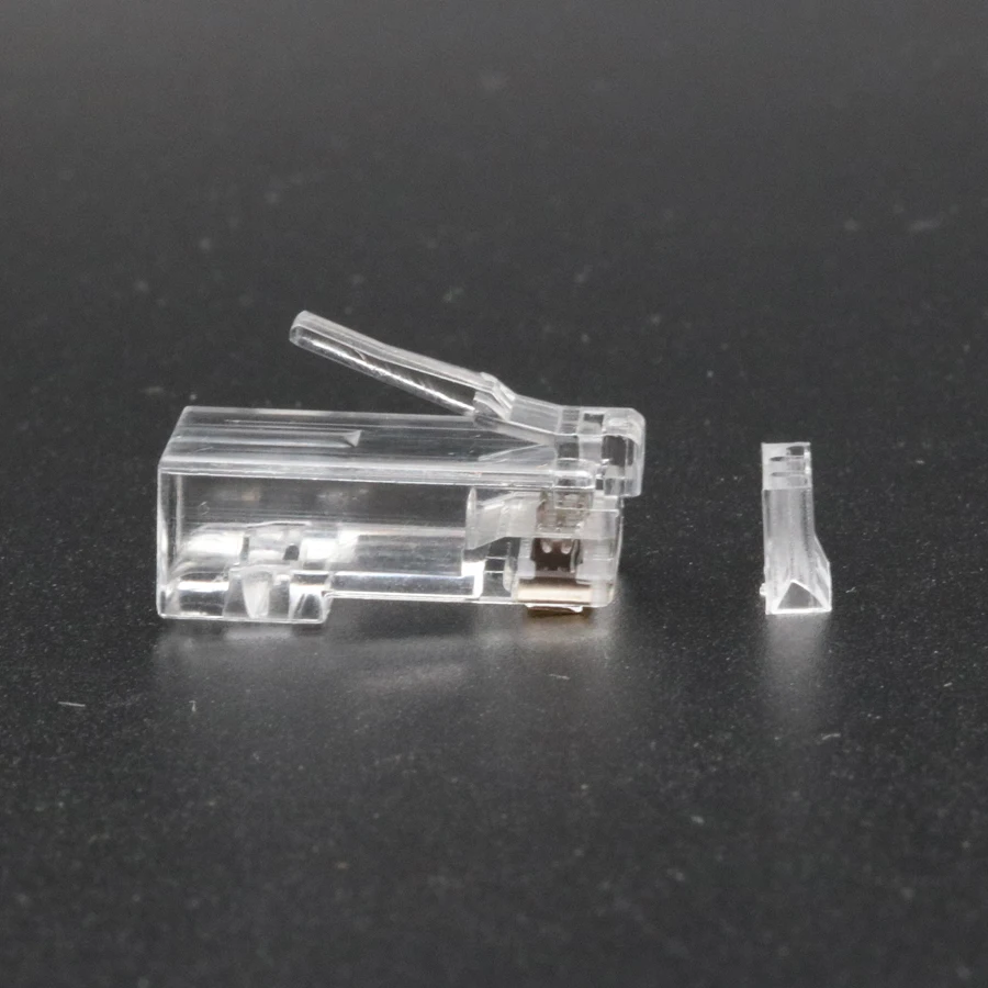 Xintylink-conector de cable ethernet rj45, conector de red lan cat6, conector rj 45 8p8c modular cat 6 utp sin blindaje, chapado en oro, 50 Uds. - imagen 4