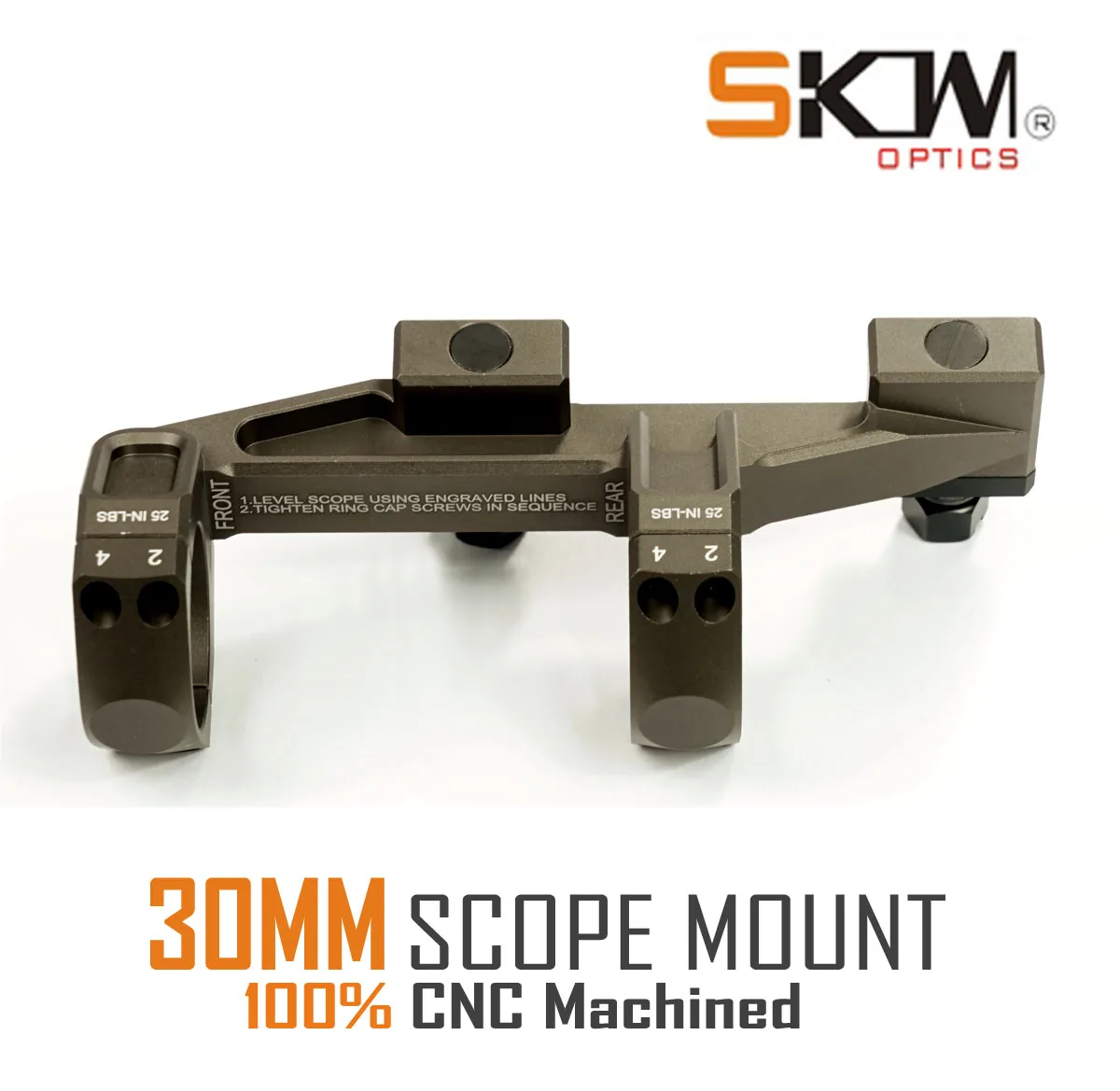 SKWoptics-Scope Rings Bajo AR15 M4 Montaje CNC, rieles Picatinny 1913, 30 mm, - imagen 3