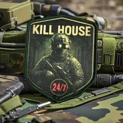 Parche táctico Kill House Warrior – Velcro para equipamiento