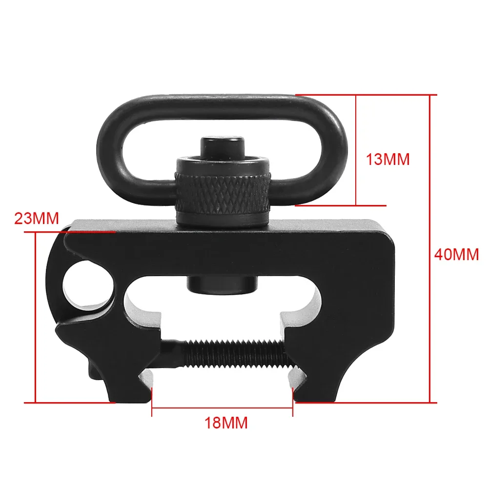 Adaptador de montaje giratorio de eslinga de separación rápida, correa para Rifle QD de 1,25 pulgadas, accesorio de anillo de eslinga, riel Picatinny de 20mm, accesorios para pistola de caza - imagen 2