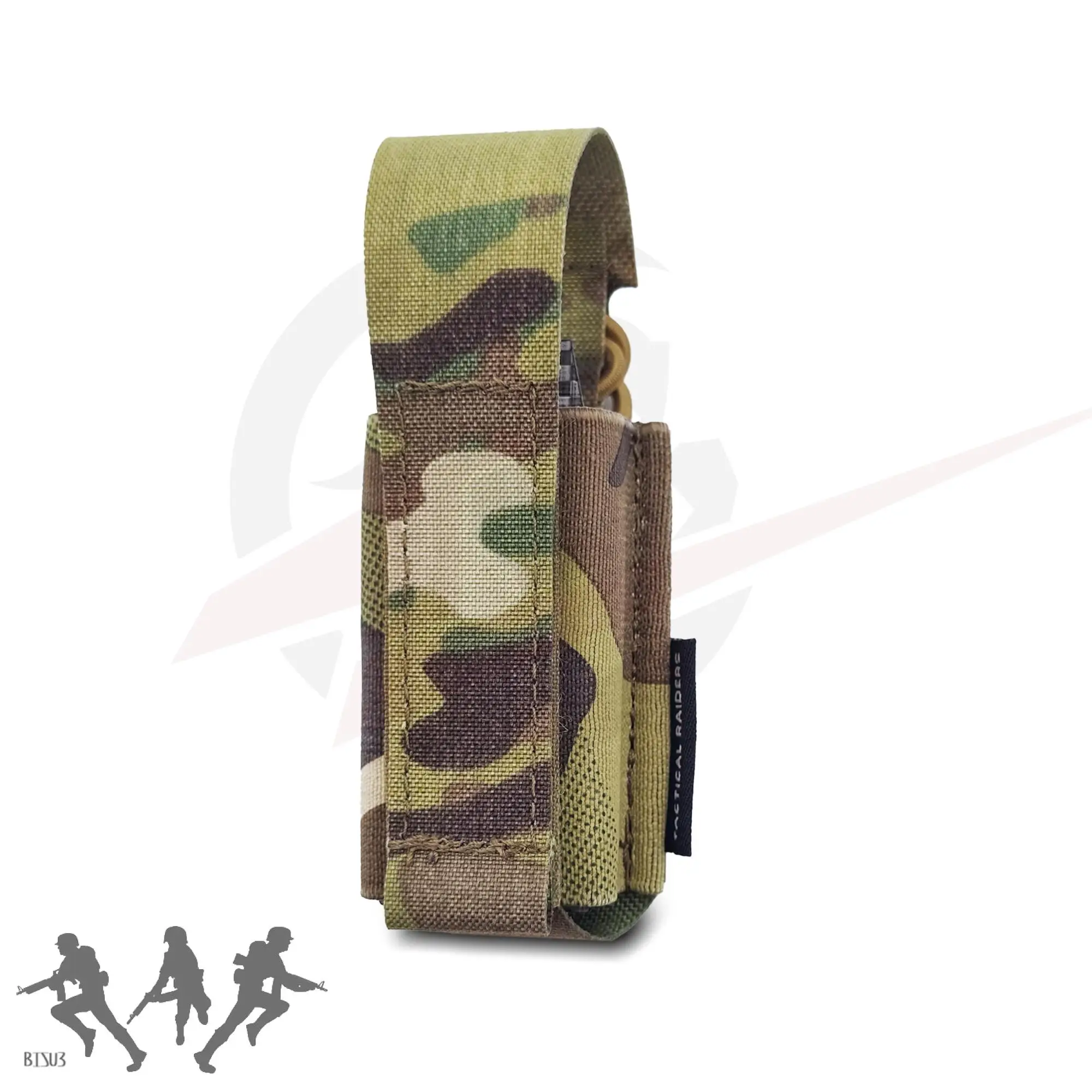 Kit de herramientas para paintball de caza, punto de tigre verde, 5,56, 9mm, un solo enlace, bolsa elástica para revistas, Molle, Material Tegris, corte por láser - imagen 5
