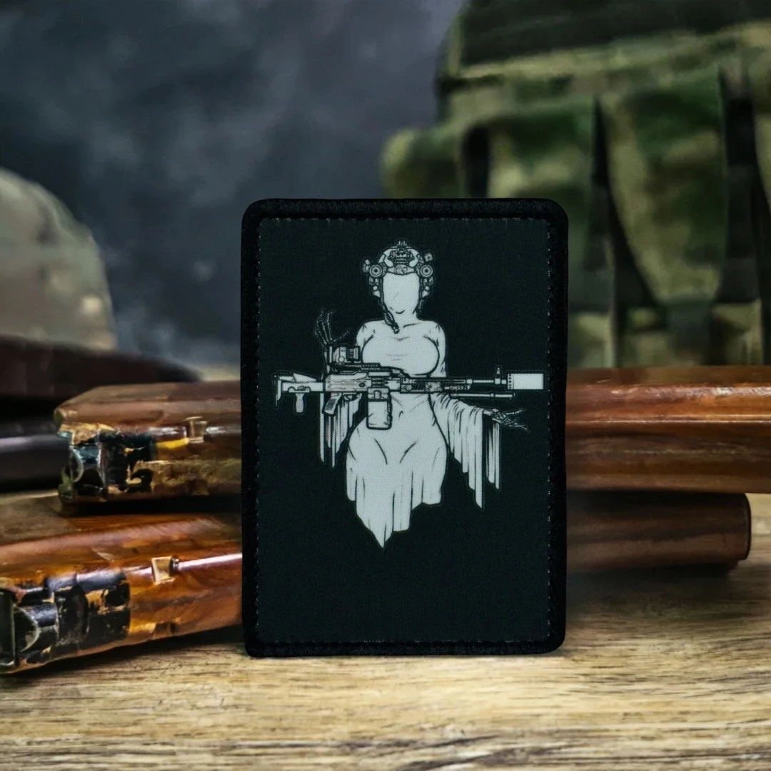 Parche táctico moral "Gun Buster" y hebilla de nailon, parches de gancho y bucle impresos, insignia militar, brazalete del ejército, pegatina para mochila - imagen 4