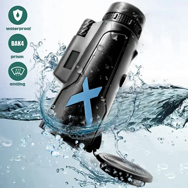 Telescopio portátil con Zoom HD de 12x50, potente telescopio plegable de larga distancia para Deportes de caza, viajes de acampada al aire libre - imagen 3