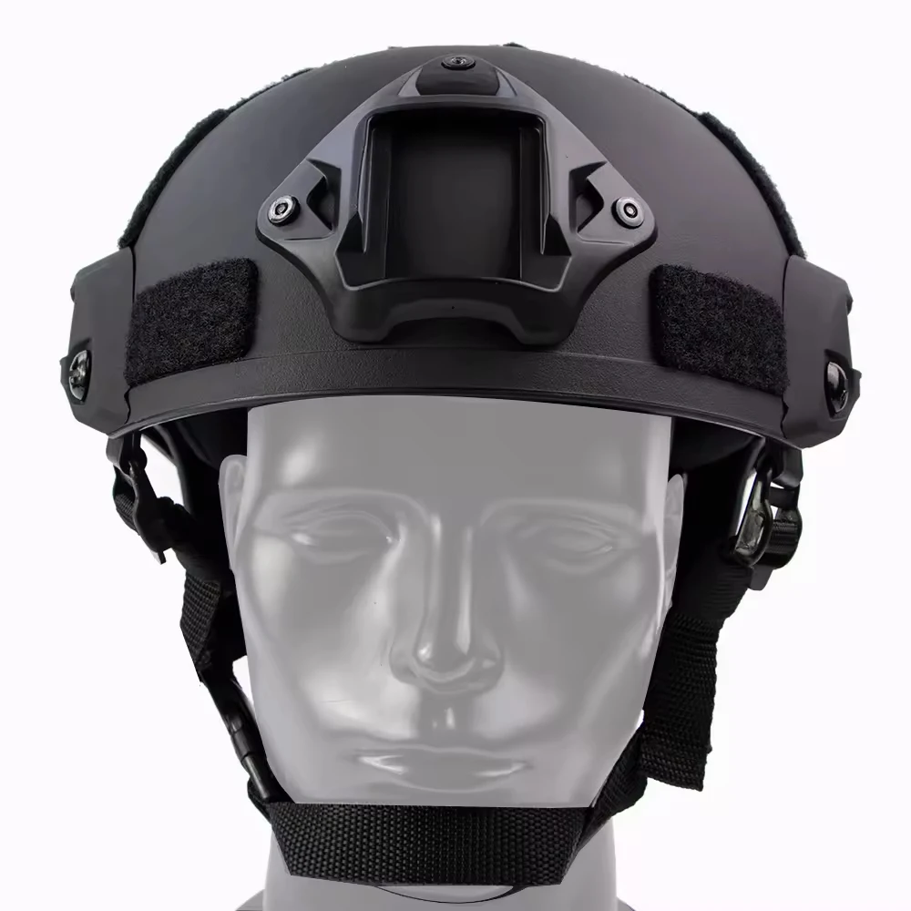 BOOIU-Casco táctico MICH 2001, con correa ajustable para la barbilla, montaje de visión nocturna, Riel lateral, para ciclismo, CS, Paintball - imagen 3