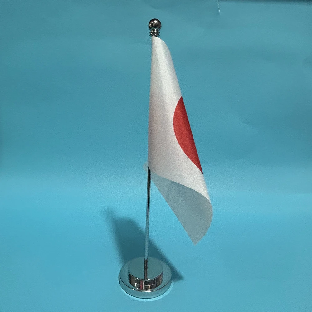 BANDERA SKY de 14x21cm, bandera de escritorio de oficina, bandera de Japón, conjunto de bandera nacional japonesa de poliéster, decoración para sala de reuniones - imagen 4