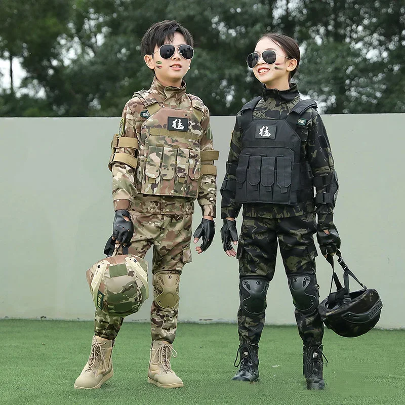 Uniforme camuflaje infantil MOLLE para campamento entrenamiento escolar