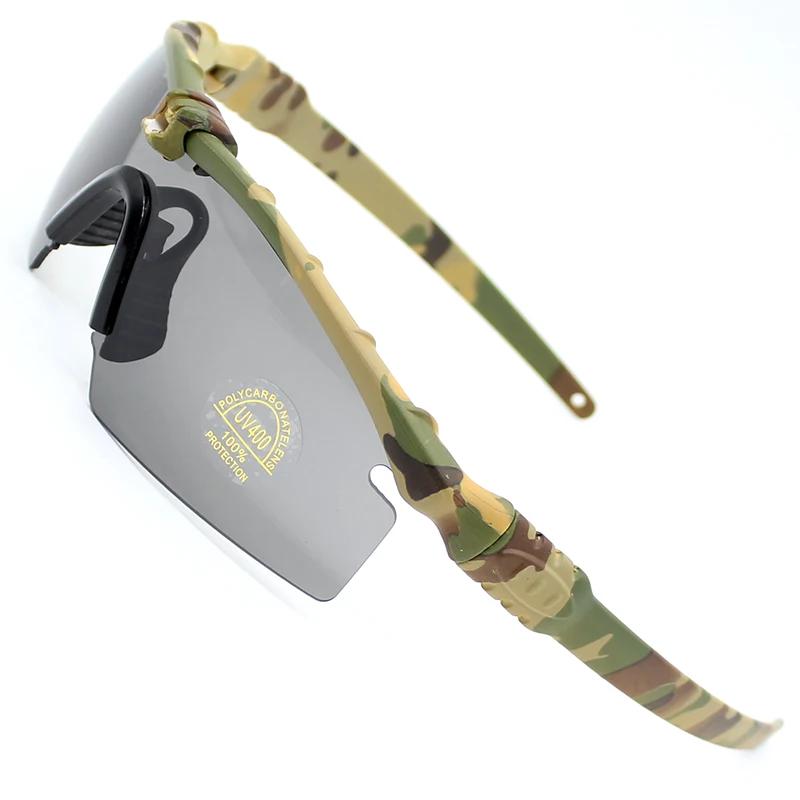 Gafas de sol UV400 para exteriores, gafas deportivas polarizadas de entrenamiento táctico para hombres con 4 lentes, gafas de tiro para pistola de aire - imagen 3