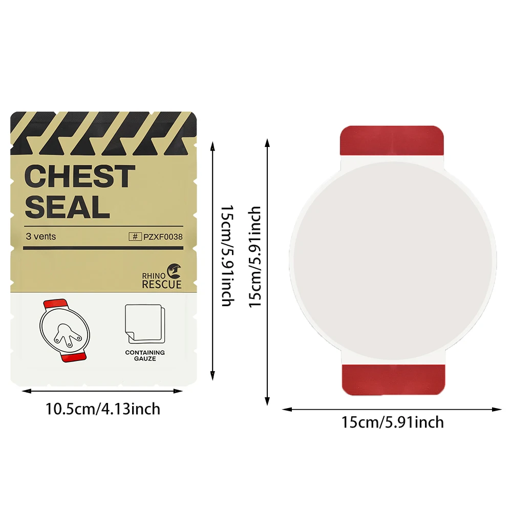 Sello torácico ventilado – Parche oclusal doble para heridas de pecho - imagen 4