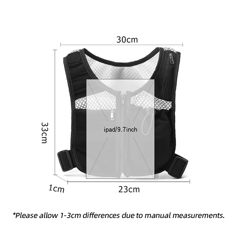 Chaleco para deportes al aire libre, mochila con bolsillo para senderismo, Camping, correr, bolsa de pecho, entrenamiento reflectante, senderismo, viaje, bolsa de ciclismo para hombres y mujeres - imagen 4