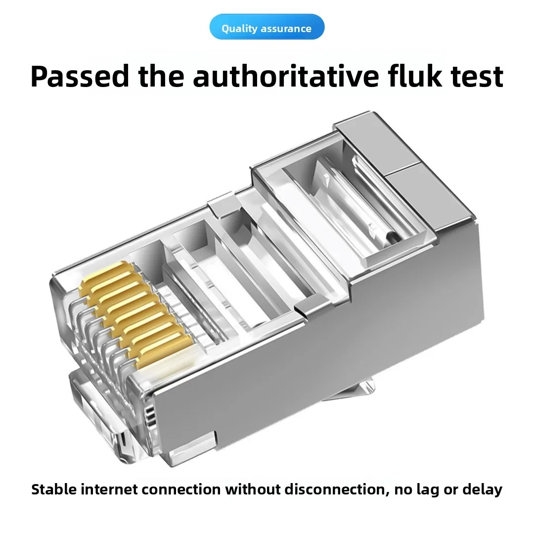 Conector xintylink rj45 cable ethernet de red cat6 enchufe gato 6 8p8c stp rg rj 45 conector macho lan blindado chapado en oro 1,1mm - imagen 4