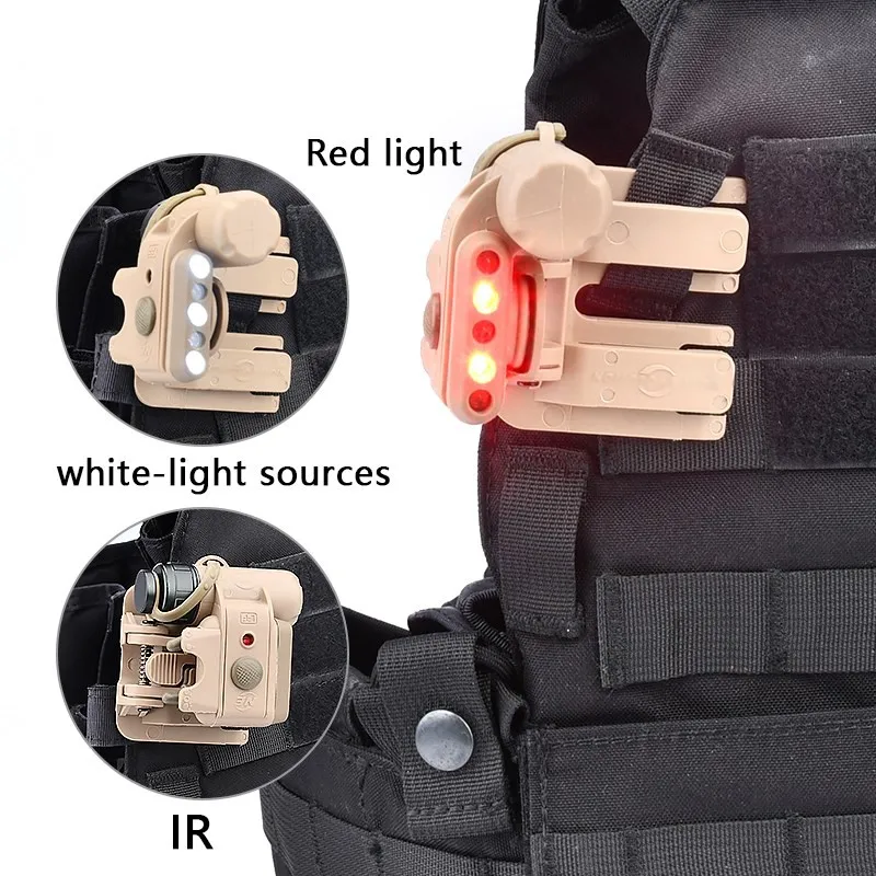 WADSN-juego de luces LED para casco táctico, linterna para arma láser IR, luz de supervivencia para caza, rápido, verde, rojo y azul, Gen 3 - imagen 3