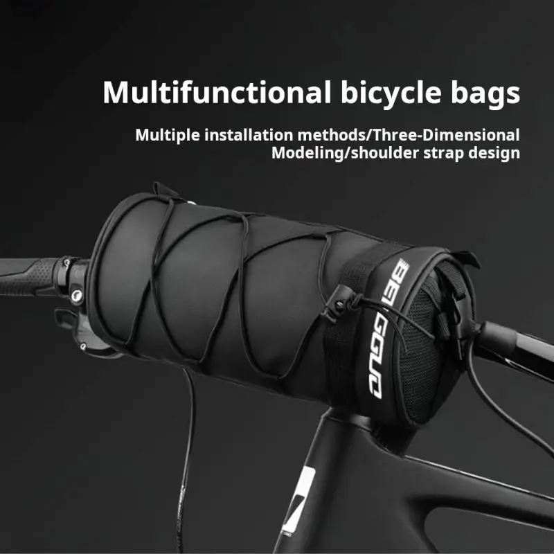 Bolsa impermeable para manillar de bicicleta de 2,5l, bolsa para alforja para cuadro de bicicleta, bolsa multifunción con asa para hombro para ciclismo, soportes para herramientas de reparación