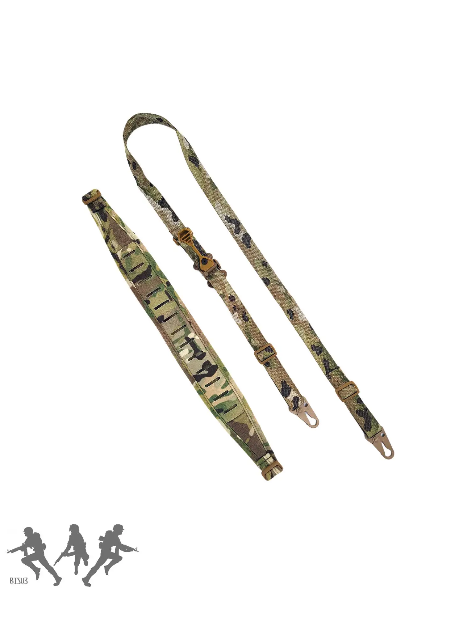 Cinturón de nailon para tirachinas, tirantes de corte láser MOLLE, cuerda de eslinga ajustable para Rifle rápido - imagen 4