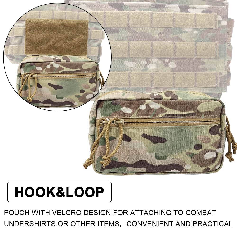 Bolsa de utilidad táctica para exteriores, riñonera EDC para caza, chaleco Molle del ejército militar, portador de armadura CRM CRX D3, aparejo de pecho, bolsa de descarga - imagen 5