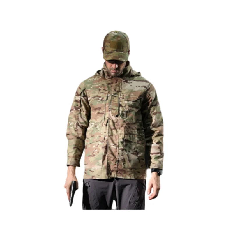 Chaqueta de campo M65 y multibolsillos cortavientos impermeable senderismo caza chaquetas de otoño para hombre cortavientos - imagen 4