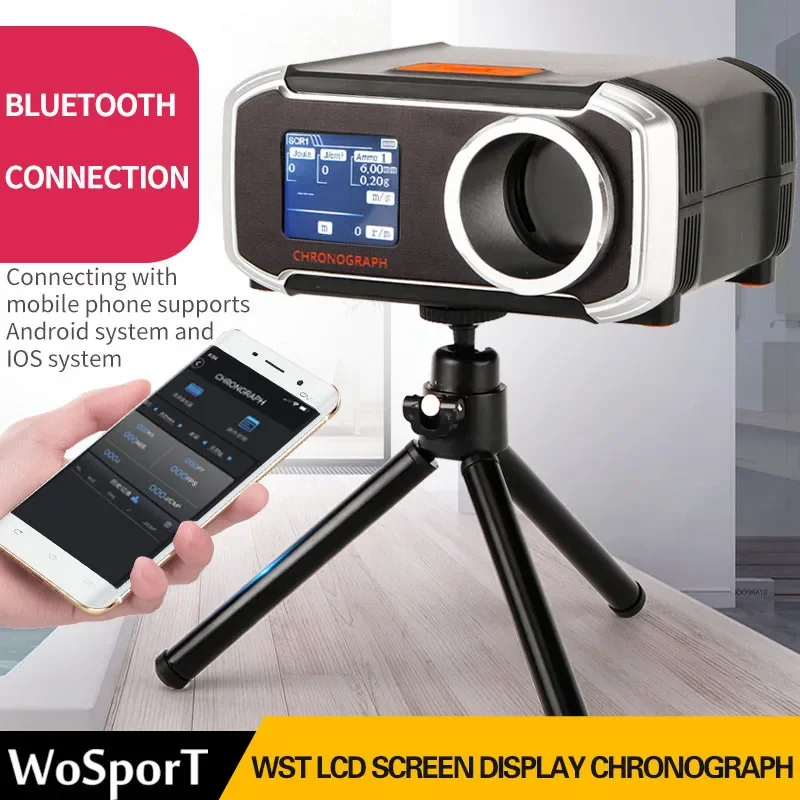 WoSporT-probador de velocidad para Paintball Airsoft BB, pistola de aire, cronógrafo de tiro, compatible con Bluetooth, aplicación ISO, accesorios - imagen 2