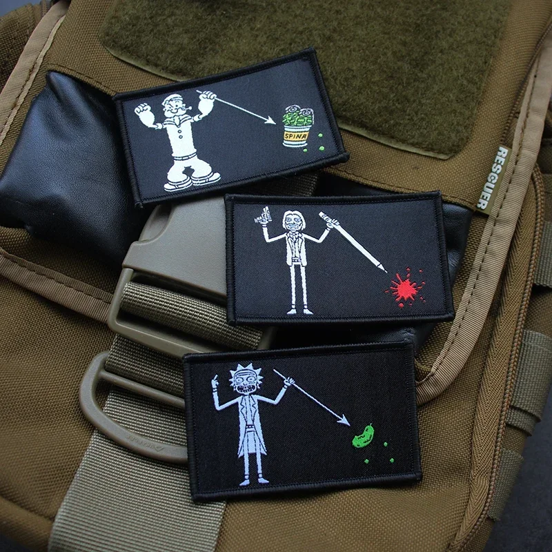 Emblema de Anime divertido, insignias de moral pirata, brazalete táctico, pegatina decorativa, parches bordados de gancho y bucle - imagen 3