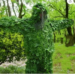 Traje Ghillie biónico con hojas camuflaje táctico para caza