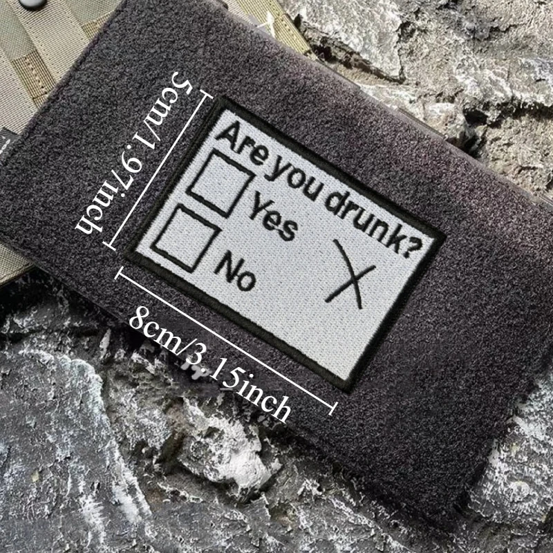 “Eres borracho?" parche insignia de moral militar bordado gancho y bucle mochila ropa decoración accesorios pegatina brazalete - imagen 4