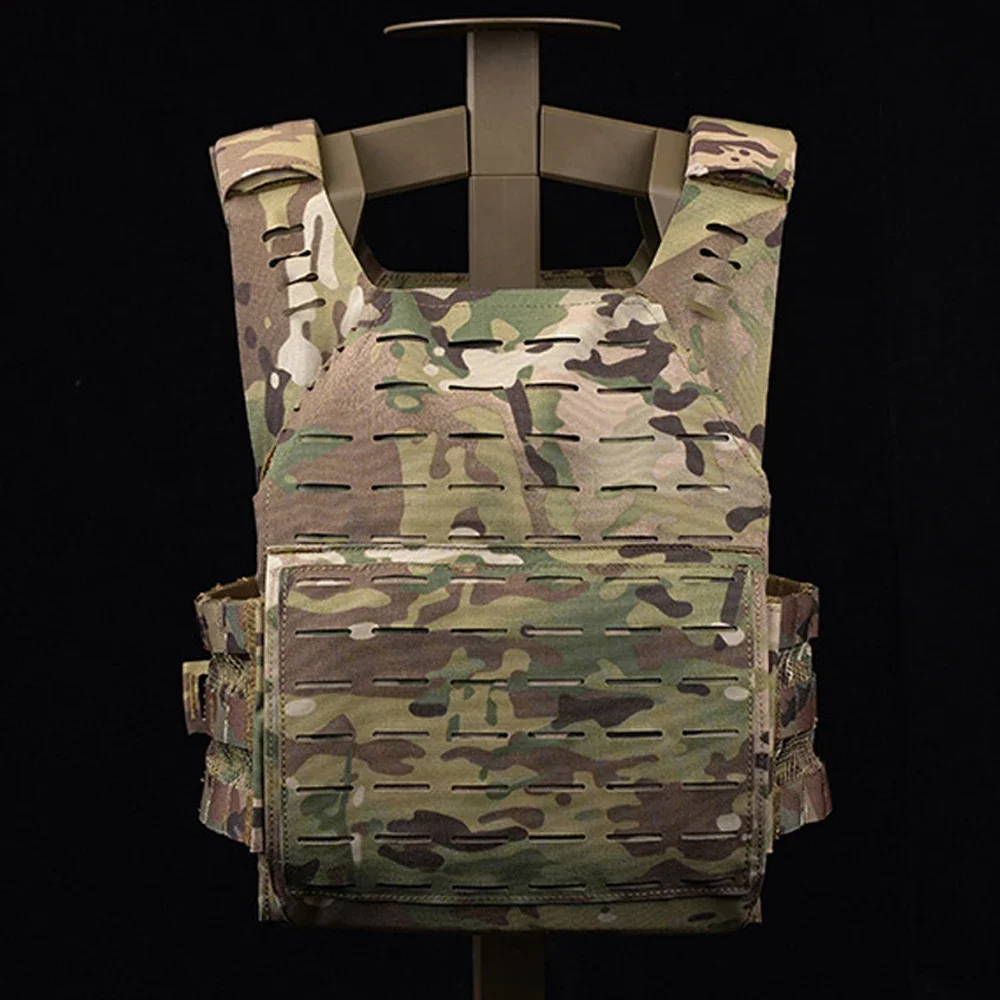 Chaleco portador de placa táctica, chaleco de caza de liberación rápida de camuflaje MOLLE, equipo de juego de guerra CS para tiro Airsoft al aire libre - imagen 5