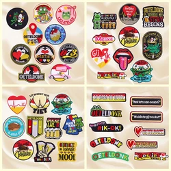 Juego de 10 Uds. De parches bordados de Carnaval de Países Bajos para ropa, parche con emblema Oeteldonk, parches para planchar para ropa, insignia para coser DIY