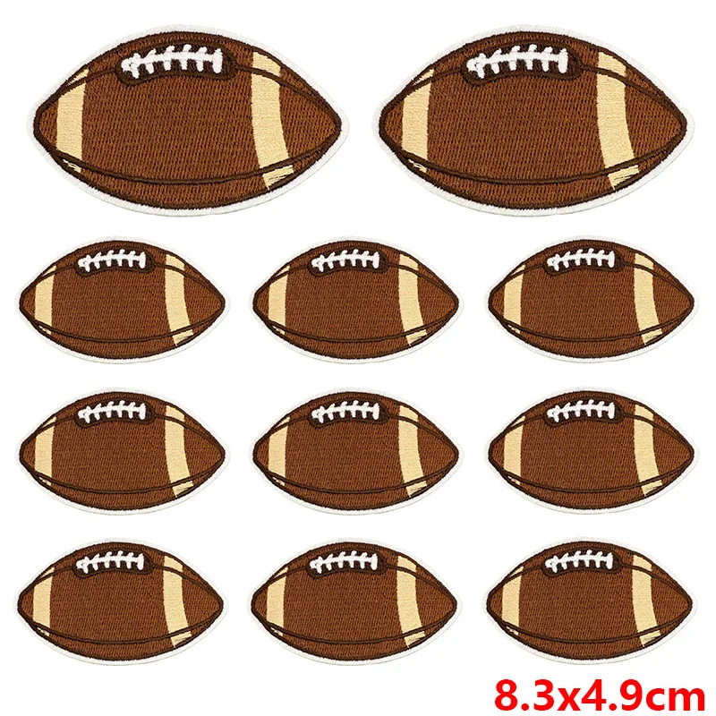 10 unids/lote, venta al por mayor, parches bordados para juegos de fútbol en ropa, apliques deportivos de dibujos animados, parches para planchar para ropa, insignia para coser - imagen 2