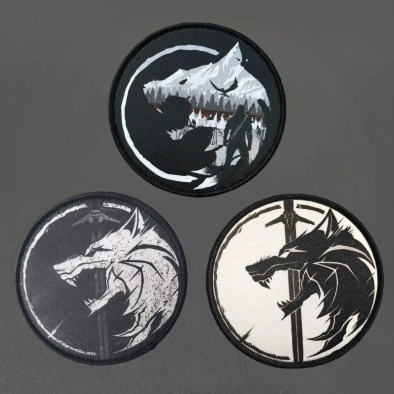 Parche con estampado de lobo militar, chaleco táctico, sombreros con gancho y bucle, insignia de moral, mochila, pegatinas decorativas, parches para brazalete para ropa - imagen 2