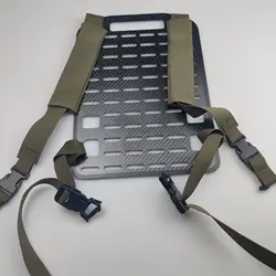 Panel de Fibra de Carbono para Chaleco Táctico, Panel de Liberación Rápida, Mochila Portadora con Hebilla Adaptadora