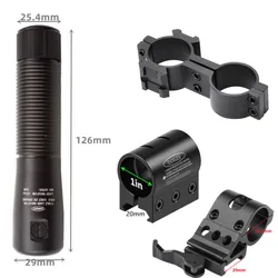 Mira láser táctica punto rojo y verde con soporte para rifle