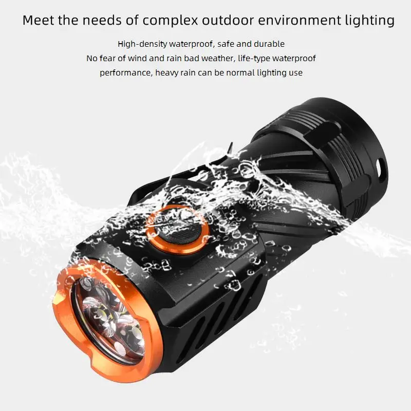 Mini linterna EDC 3x Led de alta potencia recargable por USB 18350 mochila portátil antorcha de bolsillo caminata al aire libre Camping lámpara de trabajo en casa - imagen 5