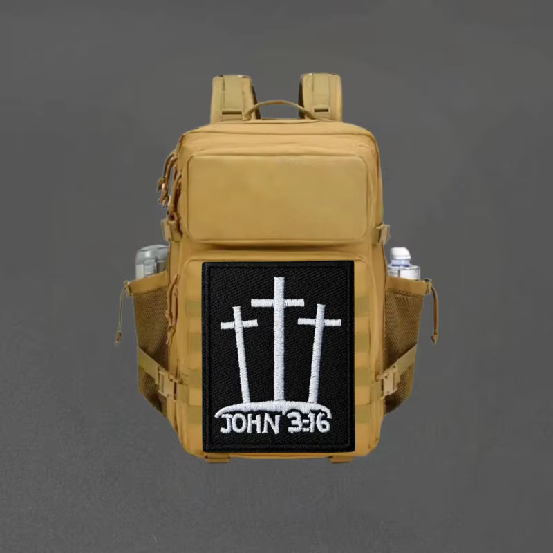 Parche velcro táctico John 3:16 chevron – Insignia para chaleco o mochila