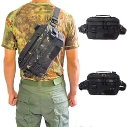 Bolso de hombro táctico para hombre, equipo duradero para exteriores, mochila de senderismo impermeable, mochila cruzada para actividades al aire libre