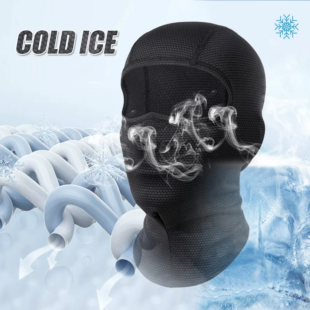 Pasamontañas de secado rápido malla de camuflaje transpirable cubierta facial completa máscaras a prueba de sol deporte caza ciclismo correr gorros capucha - imagen 4